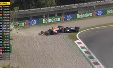 Thumbnail for article: Watch: Verstappen and Hamilton crash together at Monza!