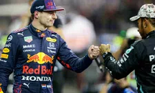 Thumbnail for article: 'Hamilton wants frustrated Verstappen but fights relaxed Max'