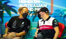 Thumbnail for article: Hamilton enthusiastic about Russell: 'Good to be with someone younger'