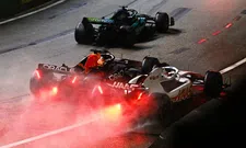 Thumbnail for article: Perez wint in Singapore, Verstappen en Hamilton allebei de fout in