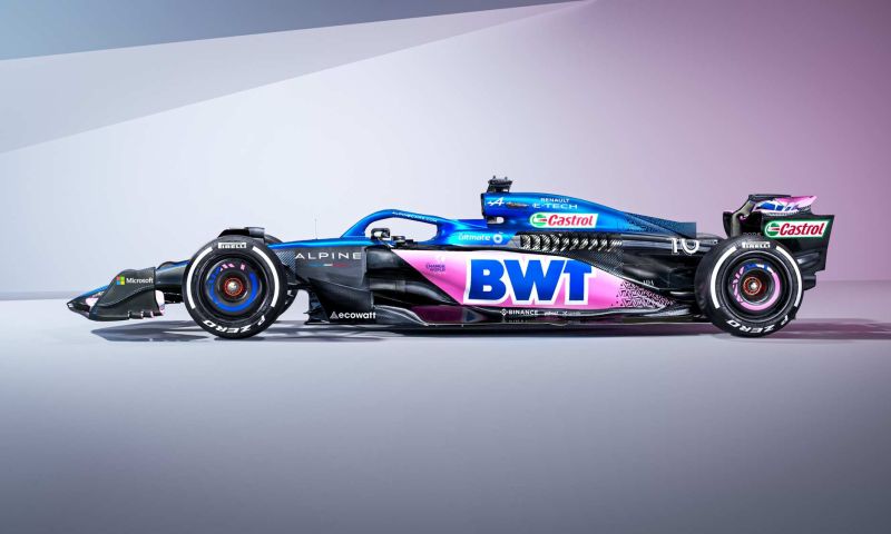 Alpine Renault F1 livery door jaren heen