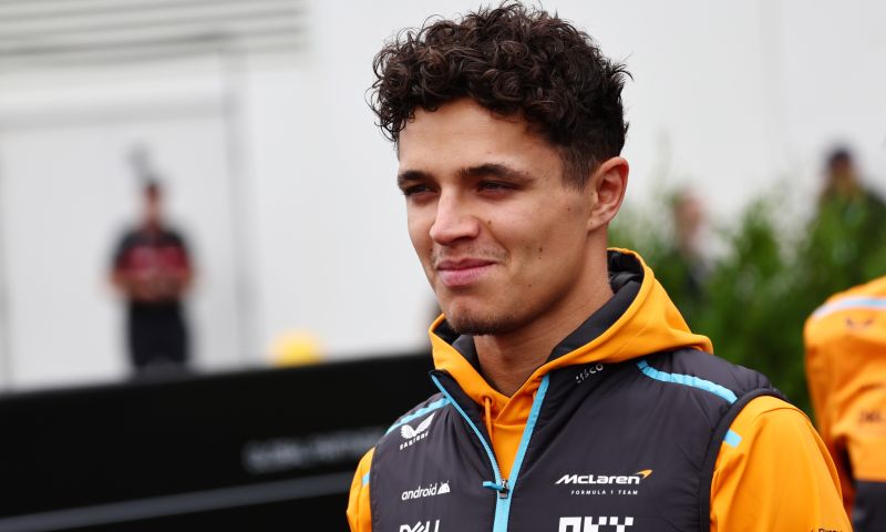 Lando Norris laughed at his own onboard radio