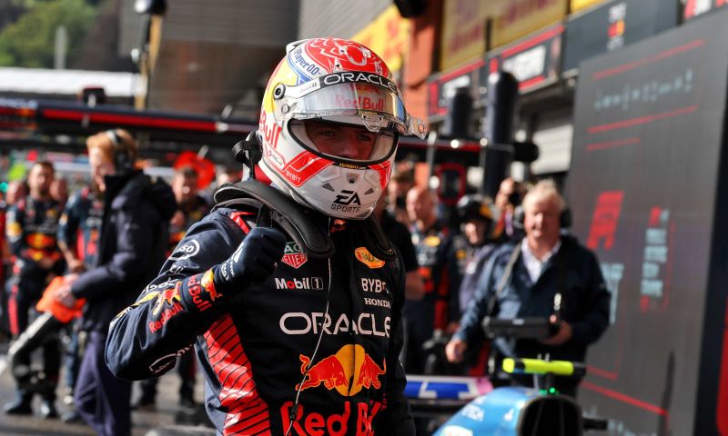 Verstappen sur le départ en roulant F1 sprint race Belgium