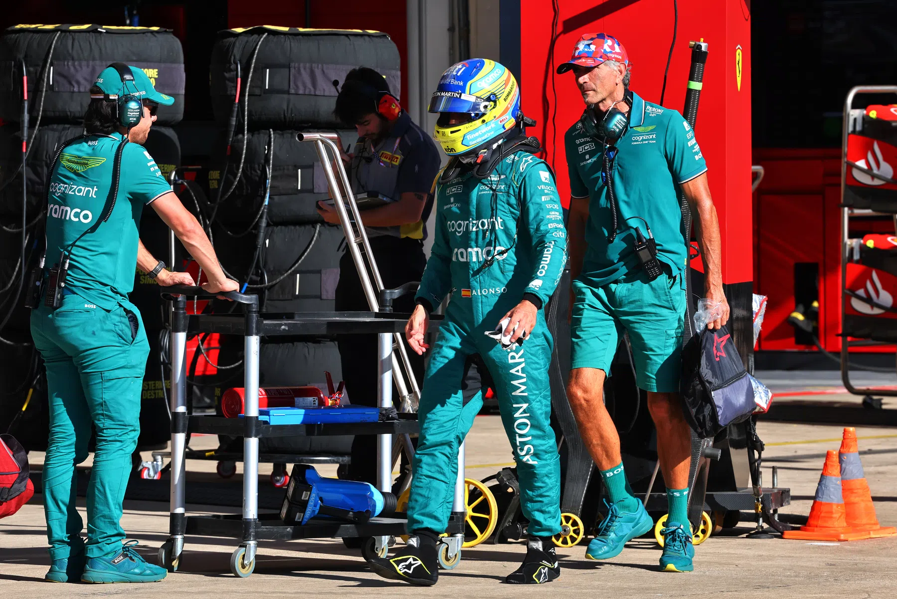 Fernando Alonso reacts to qualifying at the United States Grand Prix