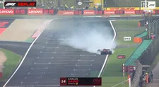 Thumbnail for article: Red flag in qualifying for Chinese GP: Sainz hits the wall with his Ferrari