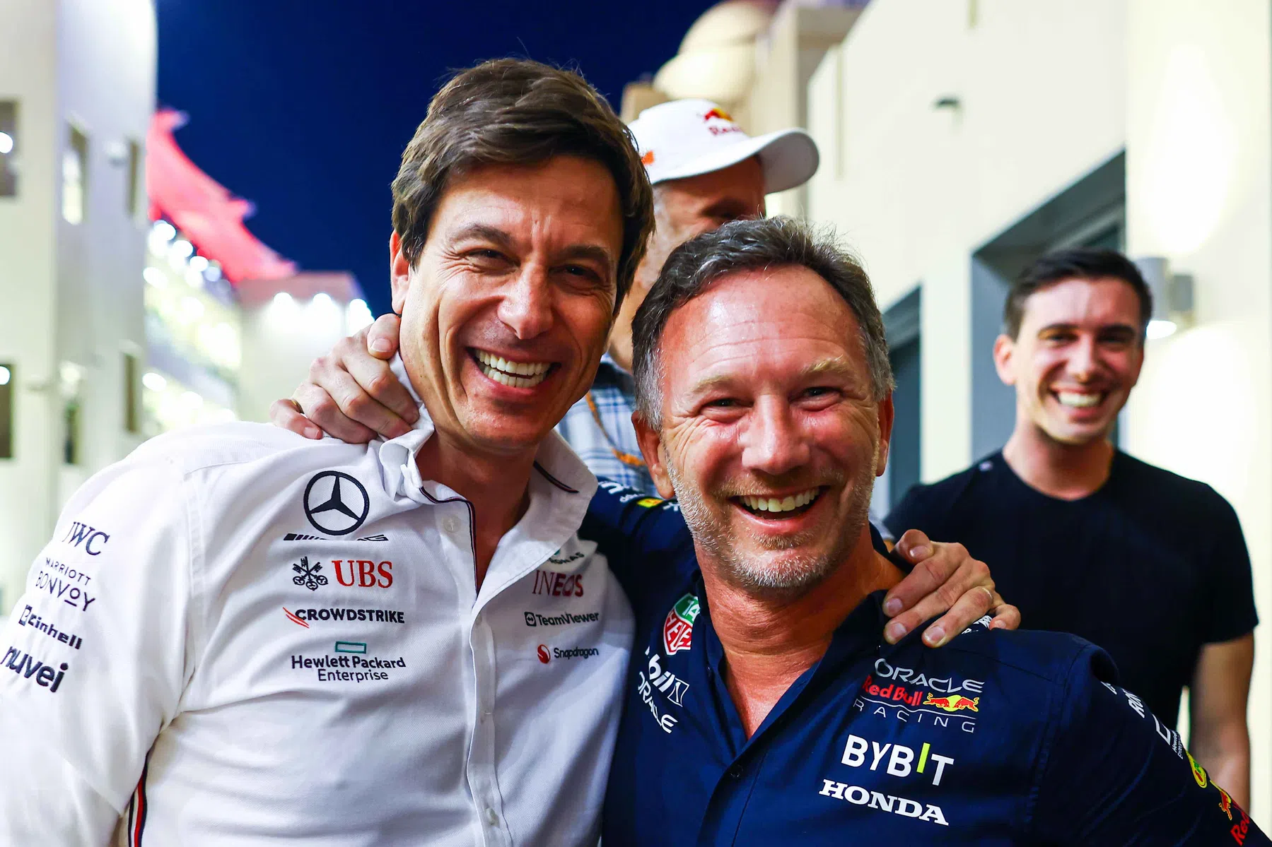 david croft faces jealous christian horner on toto wolff