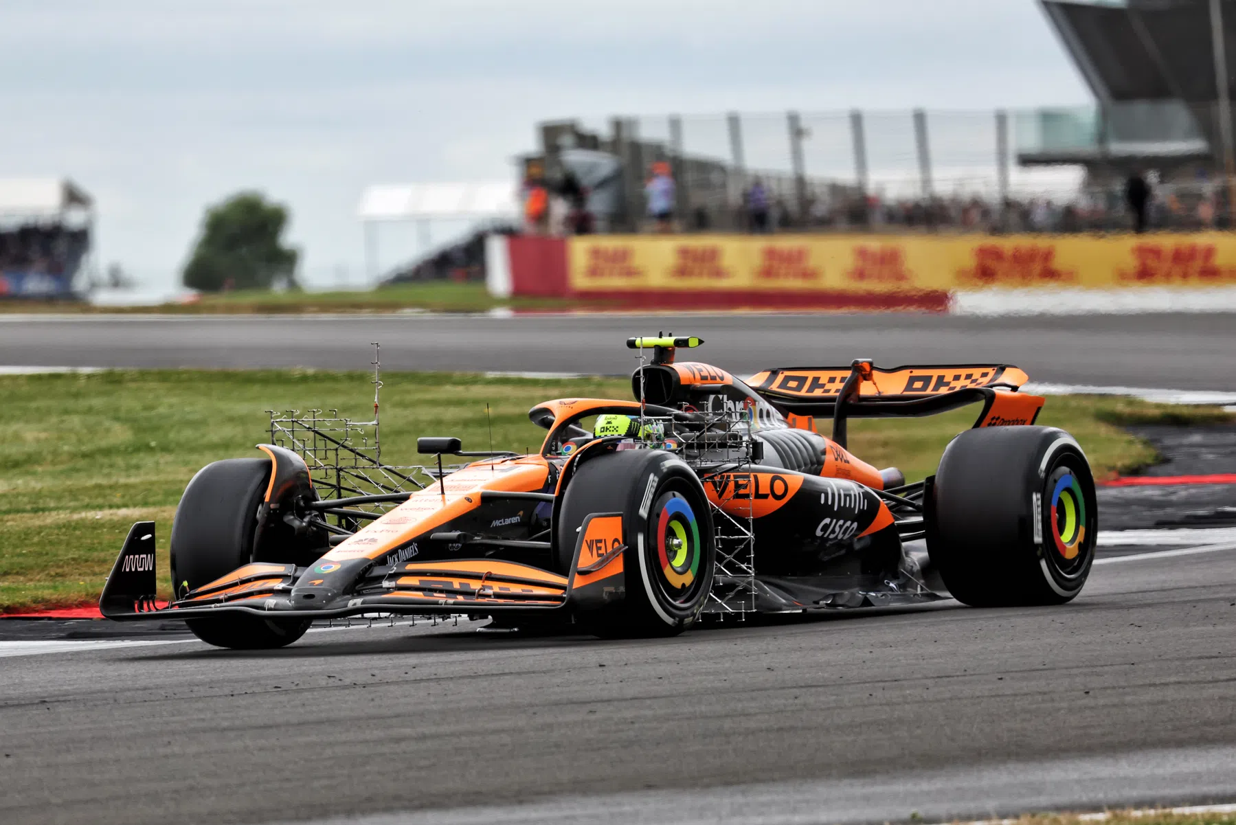 Lando Norris avoids massive crash with Isack Hadjar in FP1