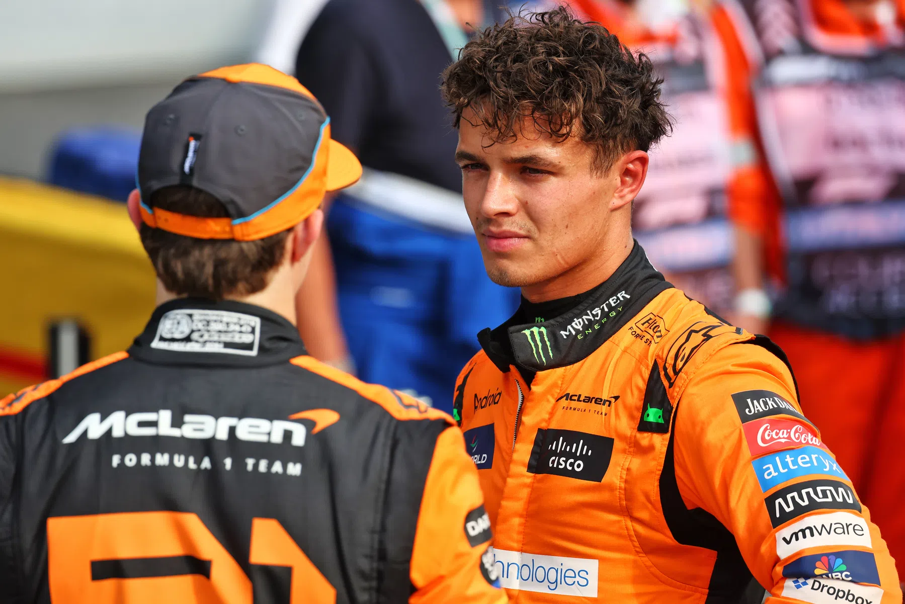 lando norris e oscar piastri parlano degli ordini di scuderia per il gp d'italia di f1