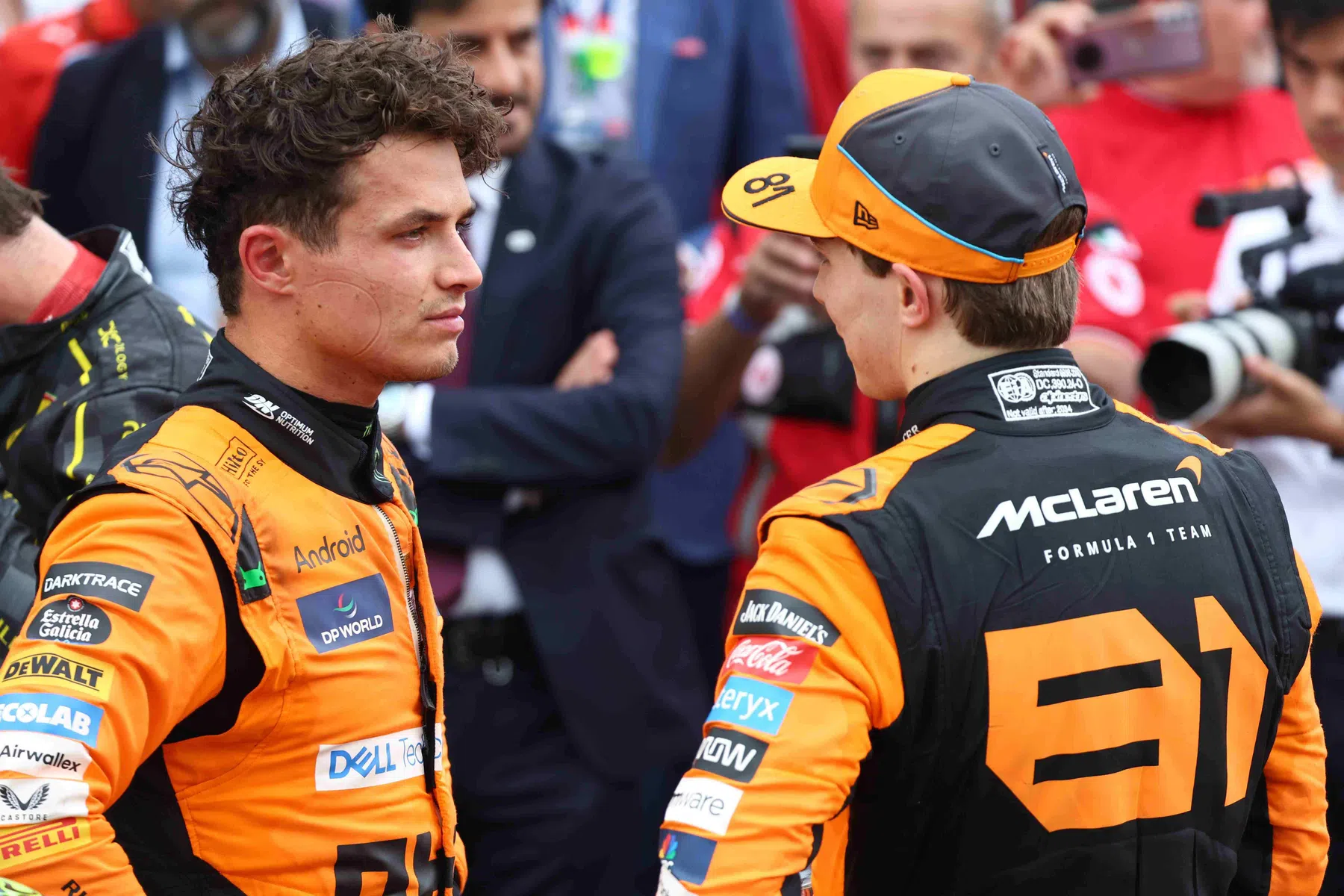 Lando Norris dodges questions on battle with Max Verstappen after Monza