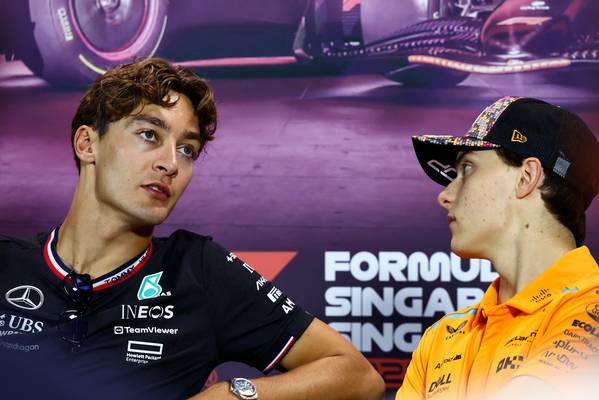 F1 George Russell und Oscar Piastri begrüßen Rookies in sicheren Händen